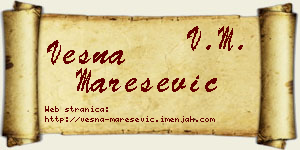 Vesna Marešević vizit kartica